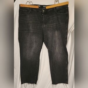 a.n.a Womens Plus Dark Gray High-Rise Straight Jean SZ 26W